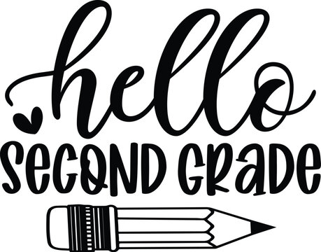 hello second Grade svg design