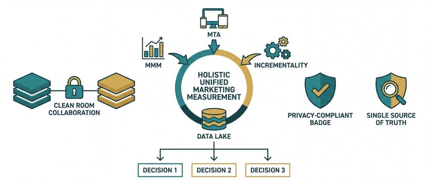Holistic Unified Marketing Measurement Concept Architecture Connecting Multiple Data Sources into a Central Data Lake
