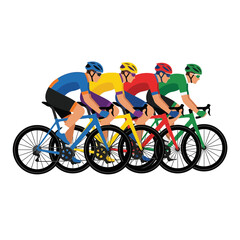 Fototapeta premium Cycling Race Group