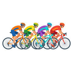 Fototapeta premium Cycling Race Team