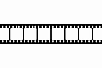 Obraz premium Film Strip on White Background Horizontal Layout