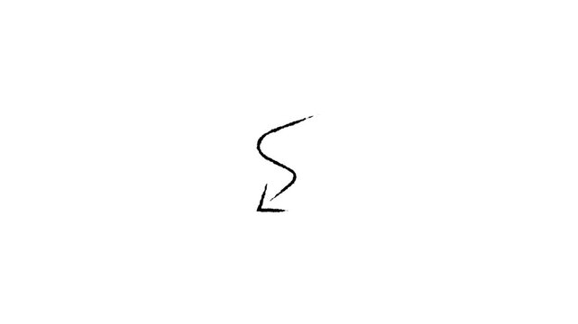 S Zigzag Down Arrow Hand Drawn Animation
