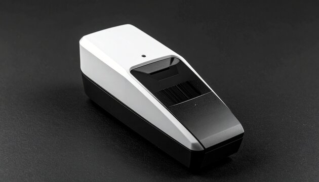 Modern white external computer hard drive storage device.