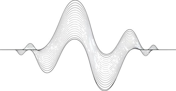Stacked gray waveforms oscillating across a horizontal midline on white