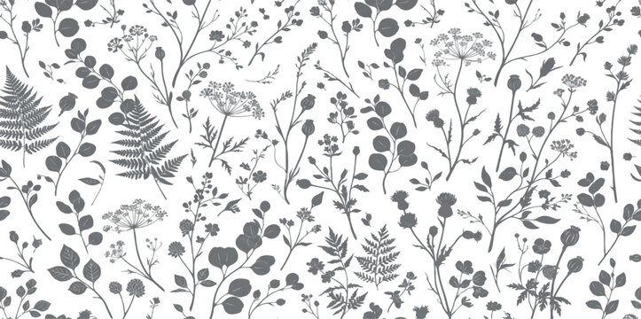 Seamless Leopard Print Pattern with Vintage Floral Elements Butterflies and Ornate Leaves Vector Background for Wallpaper Textile Fabric Wrapping Paper Spring Nature Decorative Design