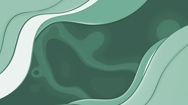Abstract green waves creating an oceanic liquid flow background texture