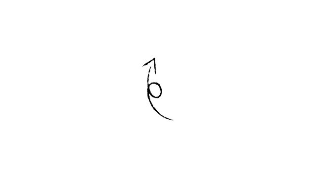 Loop Up Arrow Hand Drawn Animation with Circular Motion