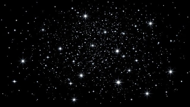 Sparkling celestial bodies twinkle brightly against the deep expanse of the night sky creating a mesmerizing display of cosmic wonder and distant stellar radiance perfect for highlighting themes