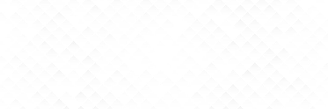Abstract white geometric background. Diagonal square pattern with subtle shadows. Clean minimal luxury texture. Modern presentation or web design template. Vector Illustration.
