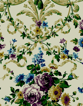 seamless pattern with flowers