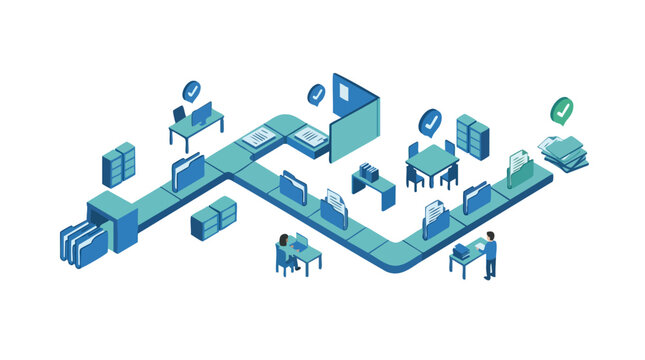 Business Workflow Process Illustration