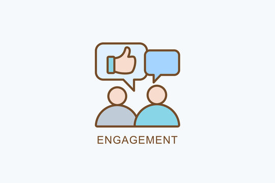 Engagement Icon Or Logo Isolated Vector Illustration