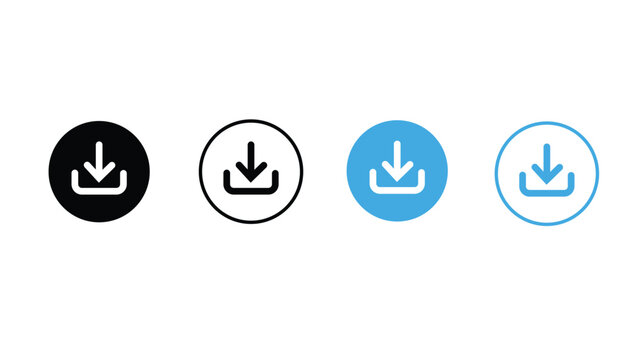 download icon set vector illustration