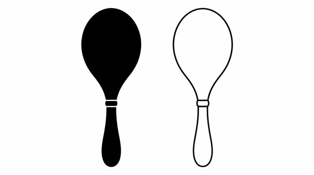 Maracas percussion instruments, flat vector icons for music design