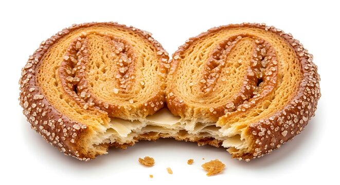 Delicious sweet bread on a white background