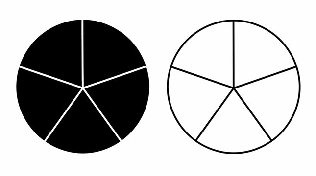 Fraction Circles: One Filled, One Empty
