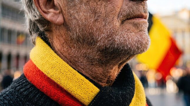 Belgian National Day holiday celebration with hand preparation