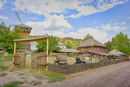 The Lost World park of traditional Cossack entertainment and fun in the village of Pukhlyakovsky, Rostov-on-Don region of Russia