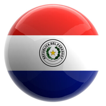 Paraguay flag 3d sphere
