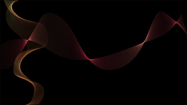 Vibrant abstract background featuring swirling red and orange ribbons against a dark backdrop, creating a dynamic and eye-catching visual effect. Ideal for use in designs requiring a bold, modern aest