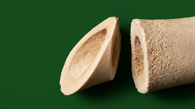 Perimortem postmortem bone fracture edge angle forensic macro green.