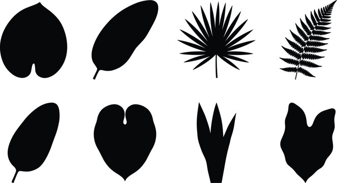 Domestic farm animals silhouette vector set featuring cow horse pig sheep goat goose rabbit and rooster side views
