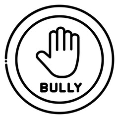 Fototapeta premium Stop Hand Sign Against Bullying Behavior