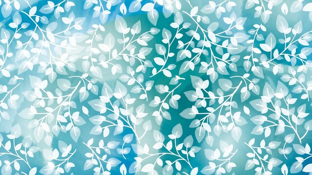 landscape illustration with the image of looking up at lush green leaves, refreshing background illustration with the image of looking up at fresh green foliage