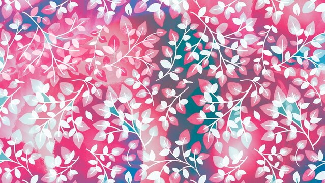 landscape illustration with the image of looking up at a flowering tree