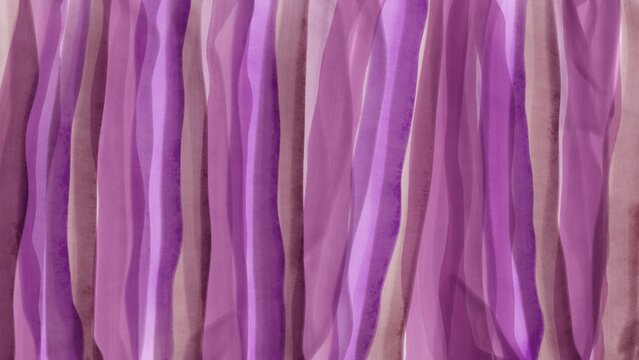 mauve watercolor hand-painted pattern background, randomly overlapping transparent pink organza-like stripes