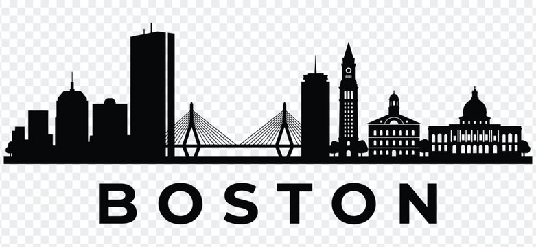 Boston skyline silhouette