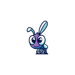Fototapeta premium Cute Mosquito Sticker