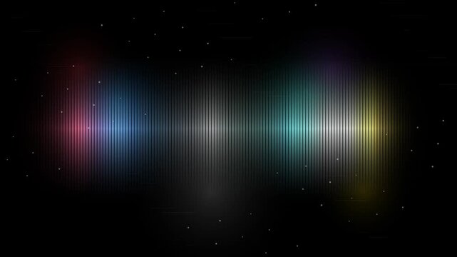 Vibrant neon lights streak across a dark space background in a mesmerizing tech loop sequence