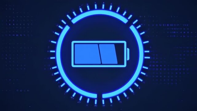 Low battery digital animation icon