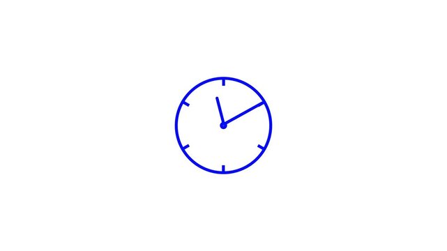 Clock hands moving through time across a clean background with graphic representation