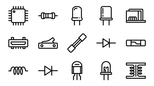 Electronic components and semiconductor devices.