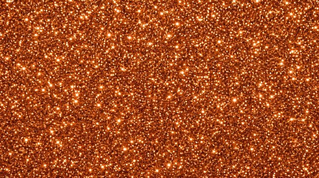 Warm lustrous copper glitter texture background high definition