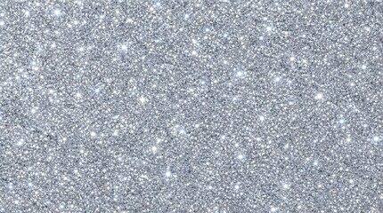 Fototapeta premium Close up silver glitter texture background high definition shimmer