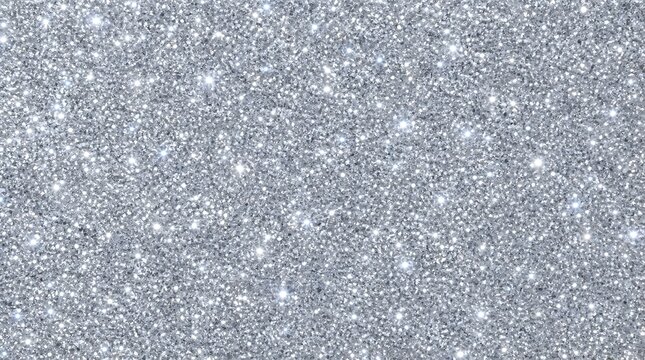 Close up silver glitter texture background high definition shimmer
