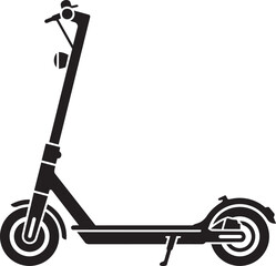 Minimal electric scooter icon representing eco-friendly urban mobility, personal transportation, commuting, and modern micro mobility for digital and print design projects © Aikin