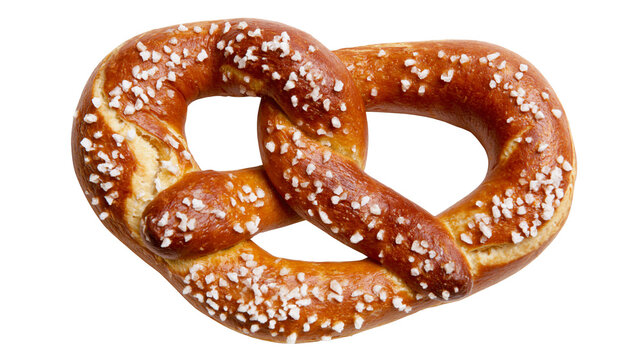 Soft pretzel with coarse salt topping