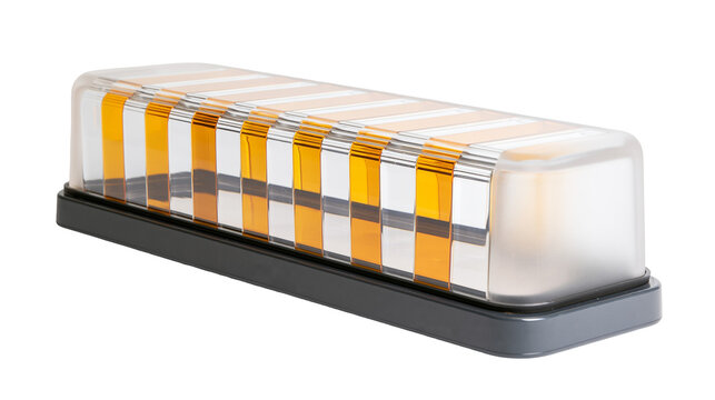 Rectangular amber and white strobe light bar