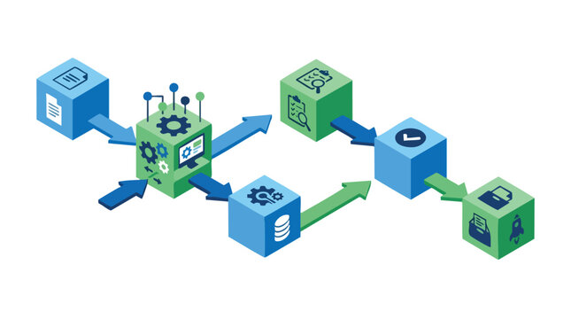 Isometric Task Dependency Automation Flow