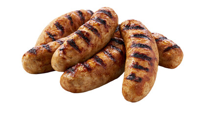 Naklejka premium Grilled Sausages with Char Marks