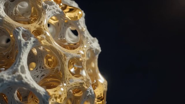 Golden liquid vitamin D3 K2 bone matrix coating and skeletal strength