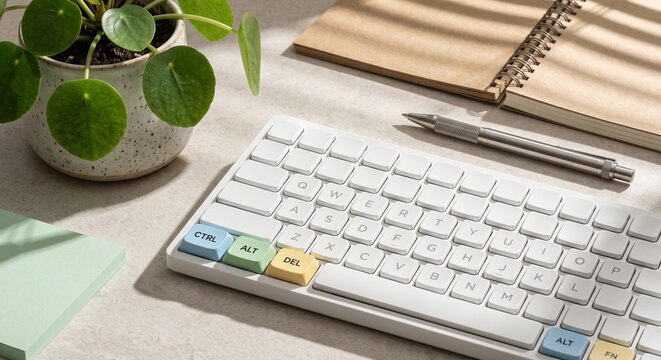 Ctrl Alt Del keys highlighted on a computer keyboard