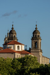 Fototapeta premium San Francisco Monumento Hotel and San Martin Pinario Skyline Santiago de Compostela