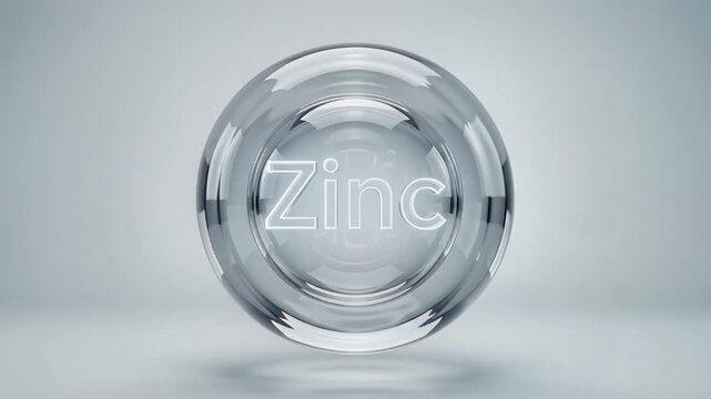 Silvery cyan fluid zinc mineral droplet fusion and immune health supplement
