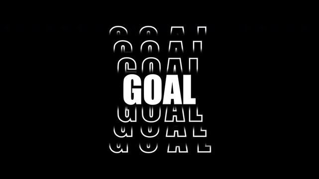 Goal Glass Glitch Animation with RGB Distortion Overlay for Motion Graphics, Digital Typography Effect and Modern Cyber Visual Loop