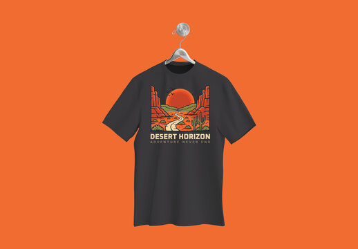 Desert Horizon T  Shirt Design